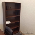 Espresso Brown 72" 5 Shelf Book Case with Adjustable Shelves